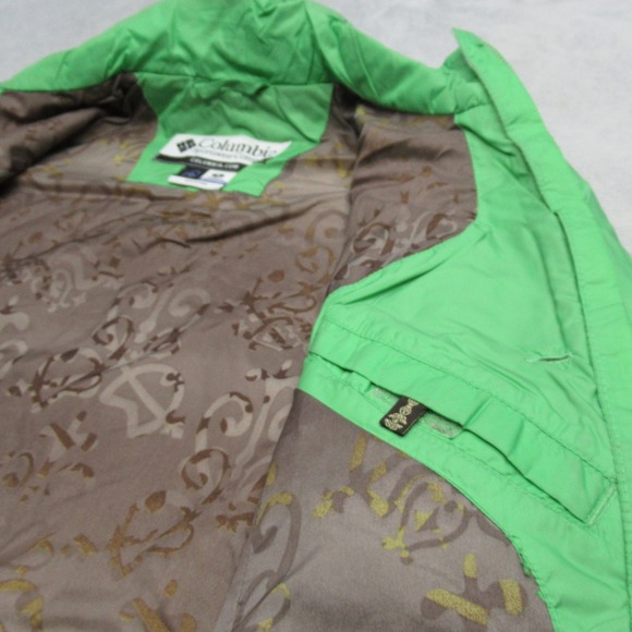 Columbia Jacket Womens Small Green Embroidered Interchange Insulated Puffer - Picture 11 of 16